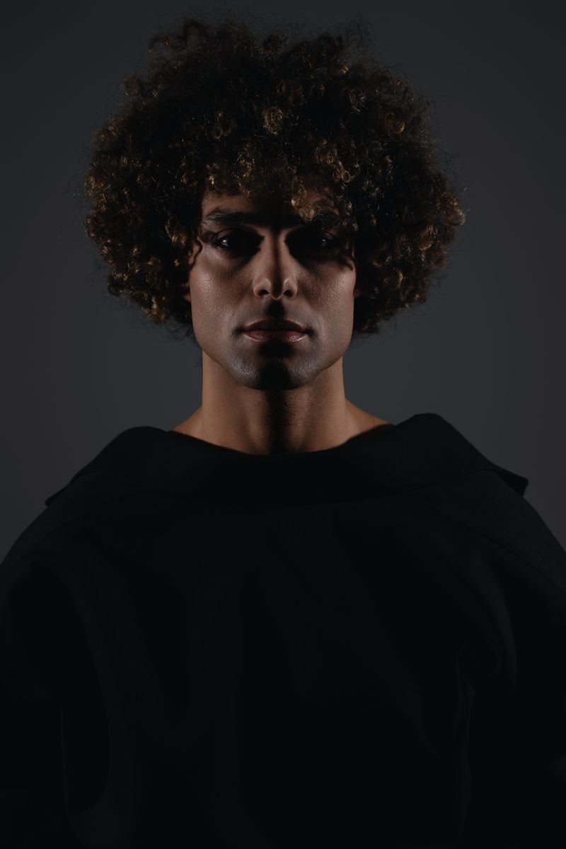 Portrait in moody, dramatic lighting